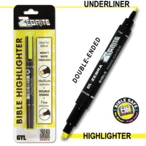 Zebrite Double Ended Highlighter- Yellow